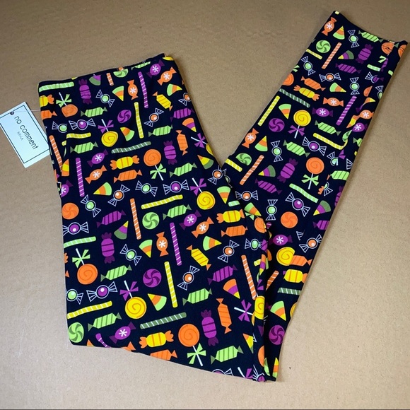 Halloween Candy Print Leggings - Picture 2 of 6